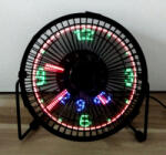 Ventilátor USB LED órával és hőmérővel