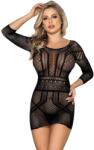 Subblime 951931 - nyitott hátú necc ruha - (fekete) - XS-M - sexshopcenter