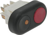  Nyomógomb Panel 2 Gomb Fekete-piros 16a 250v