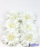  Dália selyemvirág fej 12cm - Fehér