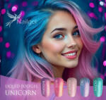  Liquid Polygel Unicorn 5 darabos kollekció pumpás tégelyben, ajándék margarétával