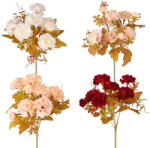 Valex Decor Szegfű selyemvirág csokor, 6 ágú, 30cm magas - 36db-os mix (LD002)