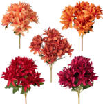 Valex Decor Selyemvirág csokor, 5 ágú, 29cm magas - 36db-os mix (LD012)