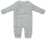 Little Dutch Salopeta cu maneca lunga din bumbac organic - Blue Stripe - Forest Friends - Little Dutch