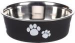 Duvoplus Flamingo Feeding and drinking bowl Kena Round Black Silver - иноксова купа за вода или храна - ЧЕРНА - размер Ø14 см / 450 мл, Белгия - 1030929