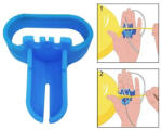 Flippy Dispozitiv de Legat Baloane, Flippy, din Plastic, pentru Mana, 6.5 x 5.5 cm, Albastru (teo-127370)