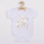 NEW BABY Body pentru copii cu imprimeu New Baby Husičky - mânecă scurtă, mărime 80 (9-12l)