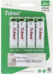 Tcbest újratölthető ceruzaelem R6 (AA) 1100 mAh Type C csatlakozóval + USB A - 4 x Type C kábel 4 db
