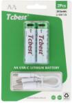 Tcbest tölthető elem R6 (AA) 950 mAh aljazattal Type C + kábel USB A - 2 x Type C 2 db