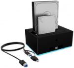 RaidSonic ICY BOX 2.5'/3.5' USB 3.0 notebook dokkoló fekete (IB-127CL-U3) (IB-127CL-U)