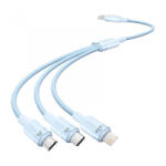 Vention USB 2.0 A - USB-C + Lightning + Micro USB kábel 1.5m kék (CTPLG)