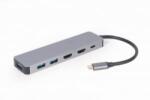 Gembird USB Type-C 3az1-ben multi-port adapter (Hub + HDMI + PD) (A-CM-COMBO3-03)