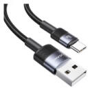 USAMS SY USB-A - USB-C kábel 120cm fekete (SJ718USBSG01) (SJ718USBSG01)