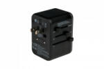 Verbatim UTA-04 utazó adapter AC aljzat, 2xUSB-C, 3xUSB-A fekete (49546) (49546)