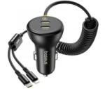 Baseus USB-C autós töltő 60W USB-C + Lightning kábellel (C00035902121-00)