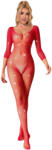 Subblime 952419 - csillogó strasszos overál - (piros) -XS-M - szexaruhaz
