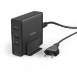 Hama 1xUSB-C, 2xUSB-A hálózati töltőállomás fekete (00200017)