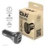 Club 3D 2xUSB-A, 1xUSB-C autós töltő 36W fekete (CAC-1921)