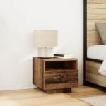 vidaXL Нощен шкаф Старо дърво 40 x 39 x 37 см Инженерна дървесина (863066)