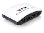 Delock USB 3.0 External Hub 4 Port 5000 Mbit/s Fekete, Fehér