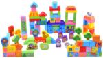 Inlea4Fun Fa építőkocka gyermekeknek 100 darabos Inlea4Fun FARM ANIMALS BLOCKS - Farm (JO-ZA3565)