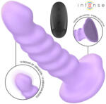Intense Brenda Spiral Design Vibrator with Remote M Purple Dildo