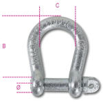 BETA 8028-K ívelt emelőkengyel szénacél horganyzott (ROBUR 8028-K/22) (BETA-080289122)
