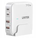 Unitek Asztali töltő GaN 70W 2xUSB-A 2xUSB-C (P1228AWH01-EU)