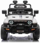 Beneo Elektromos OFFROAD NEW kisautó hátsókerék-meghajtással, fehér, lítium akkumulátor, magas futómű, széles ülés, lengéscsillapított felfüggesztés, 2, 4 GHz-es távirányító, LED lámpák