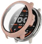  PC FULL COVER Capac din plastic cu sticlă pentru Amazfit Active 2 roz