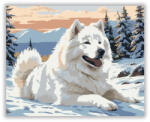  Samoyed a Havas Tájon - számfestő készlet