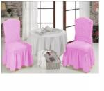 Lenjerii Set 6 huse scaune cu volane din bumbac elasticizat - HEP93 Lenjerie de pat