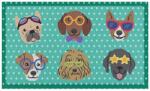 Artsy Doormats lábtörtlő Dogs on Polka Dots - többszínű Univerzális méret