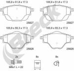 BRECK set placute frana, frana disc BRECK 25827 00 704 00 (25827 00 704 00)
