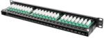 Lanberg Patch panel 48 port 1U 19" CAT. 5e fekete (PPU5-1048-B) - pepita