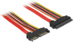 Delock Bovítokábel, SATA, 6 Gb/s, 22 tus csatlakozó & gt; SATA 22 tus aljzat (3, 3 V + 5 V + 12 V), 50 cm (84920)