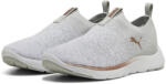 PUMA Softride Remi Slip-on Knit női futócipő PUMA Ash Gray White Rose Gold Metallic fehér|mályva|szürke|sárga