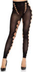 Leg Avenue Hosiery LEG AVENUE - átlátszatlan combfix lávánnyal fekete - szexvital