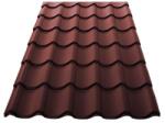 Kálló-fém KCS 350 mm-es cserepeslemez / 1600mm hosszúság / 0.5mm vastagság / RAL 8004 matt - rézbarna / antikondenzált filc bevonattal - KÁLLÓ-fém