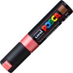 uni Marker UNI Posca PC-8K, varf tesit, 8.0mm, rosu metalizat