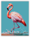  Elegáns Flamingó a Sekély Vízben - számfestő készlet