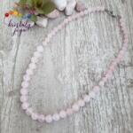 Kristály Jóga Shop Rózsakvarc 6 és 8 mm-es ásvány gyöngysor