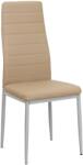  Scaun, piele eco bej/metal gri, coleta nova (0000182180)