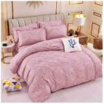 Home Lenjerie de pat roz cu elastic, finet, din 6 piese, cu model cu floral Lenjerie de pat