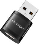 Essager Адаптер Essager OTG, USB-C към USB 3.0, черен (EZJCA-XL01)