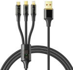 Mcdodo 3в1 кабел Mcdodo CA-3330, USB към USB-C / Lightning / Micro USB, 1.2m, черен (CA-3330)