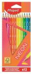 Maped Színes ceruza készlet, háromszögletű, MAPED "Neon", 12 különbözõ szín (12 db) (IMA831802)