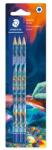 STAEDTLER Grafitceruza készlet, HB, hatszögletű, STAEDTLER "170 BK3-1", Multiverzum (3 db) (TS170BK3E21)