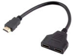DeTech Сплитер DeTech, HDMI (M) - 2*HDMI(F), Черен - 17861