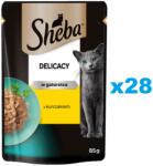 Sheba Delicacy tasak 28x85 g nedves teljes értékű eledel felnőtt macskáknak csirkedarabok zselében